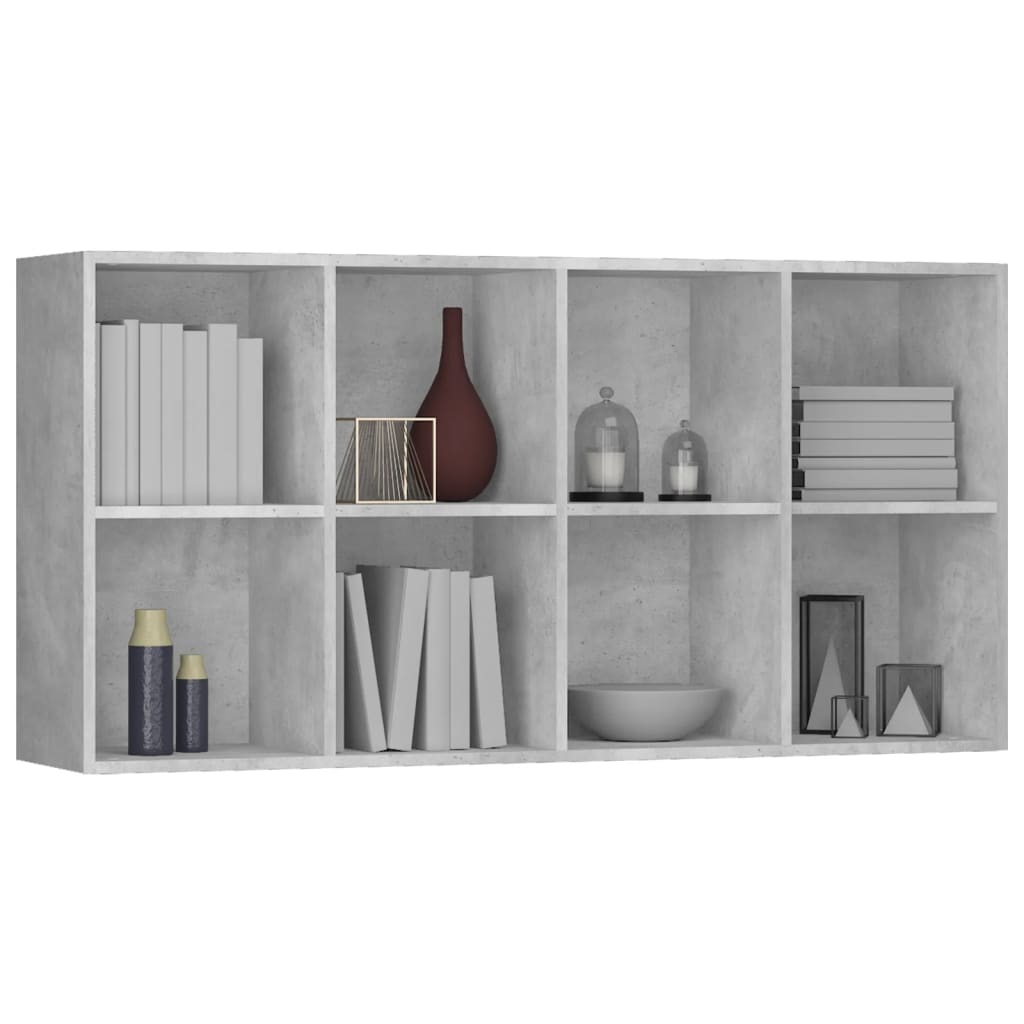 Bibliothèque/Buffet Gris béton 66x30x130 cm Bois d’ingénierie - XIOS