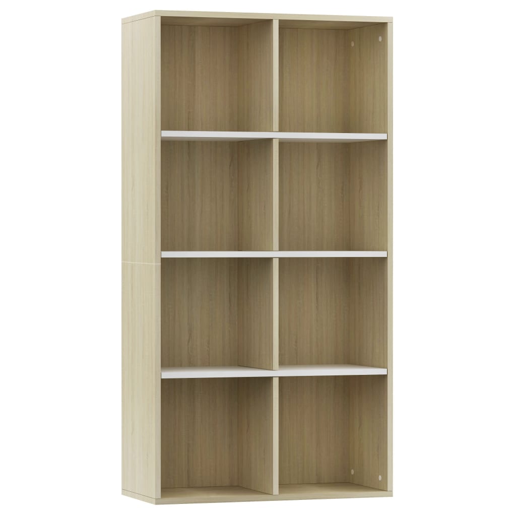 Bibliothèque/Buffet blanc et chêne sonoma bois d'ingénierie - XIOS