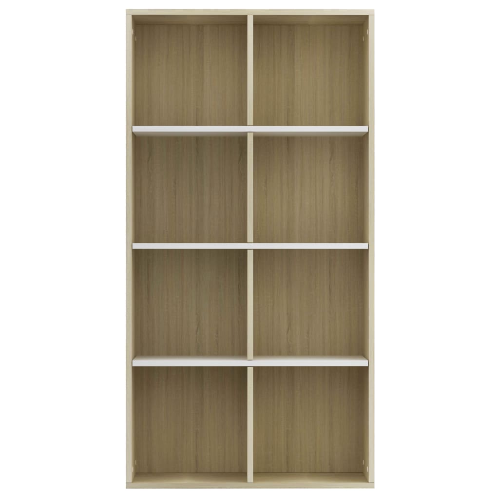 Bibliothèque/Buffet blanc et chêne sonoma bois d'ingénierie - XIOS