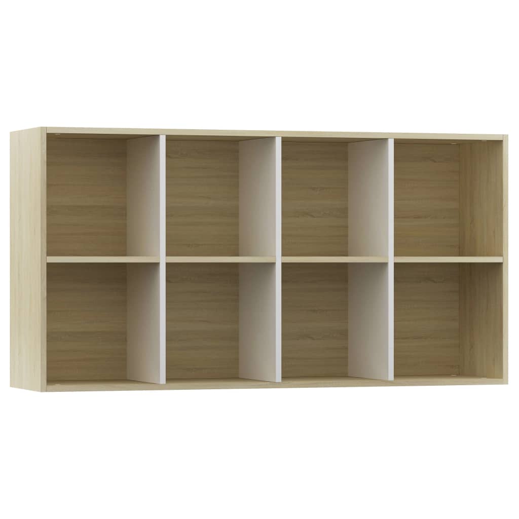 Bibliothèque/Buffet blanc et chêne sonoma bois d'ingénierie - XIOS