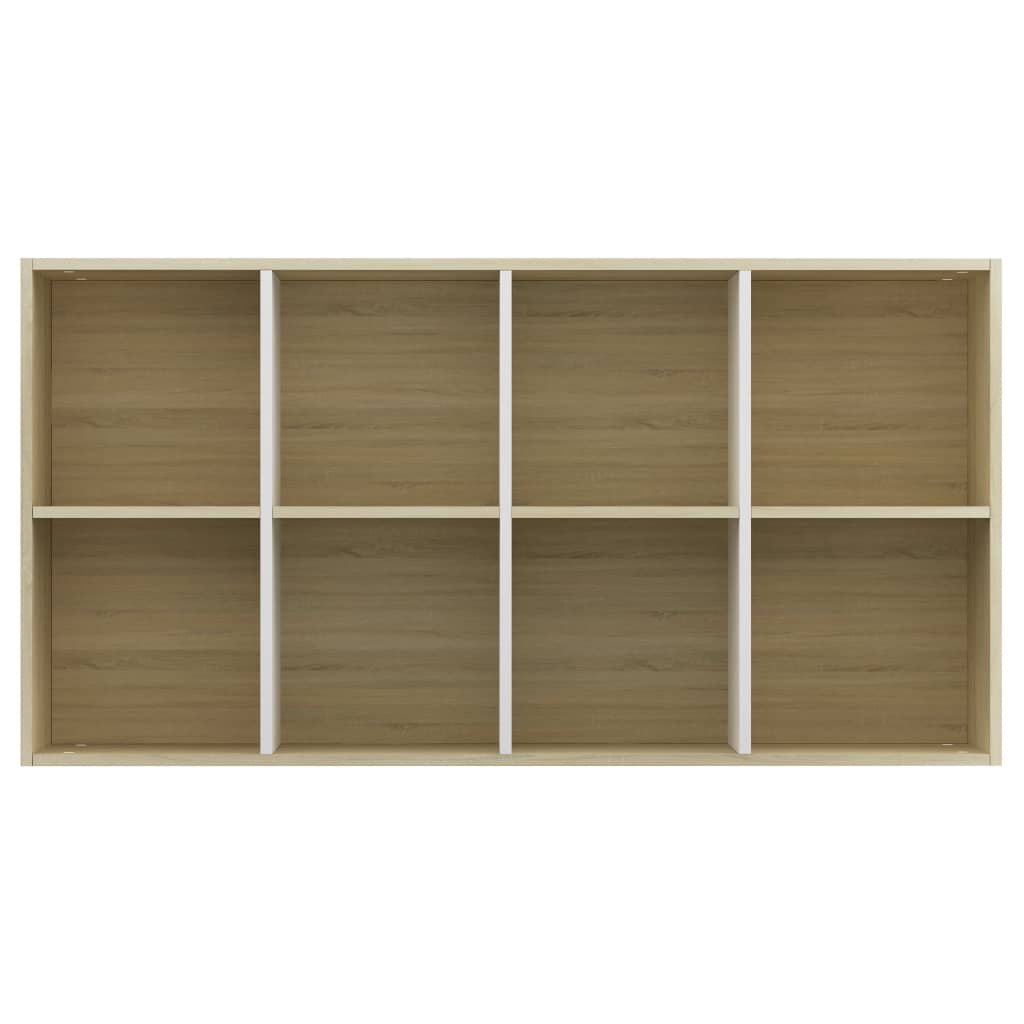 Bibliothèque/Buffet blanc et chêne sonoma bois d'ingénierie - XIOS