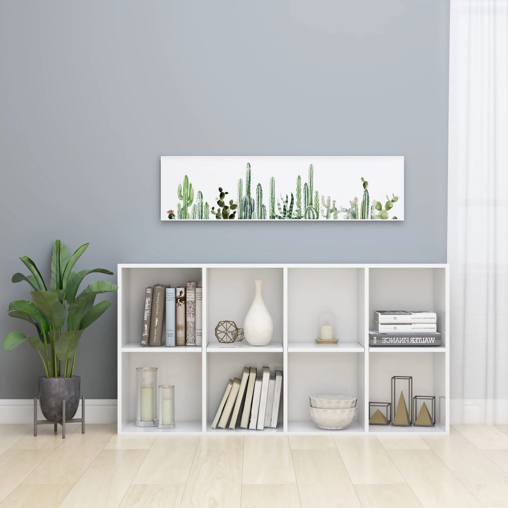 Bibliothèque/Buffet Blanc brillant 66x30x130 cm Bois ingénierie - XIOS