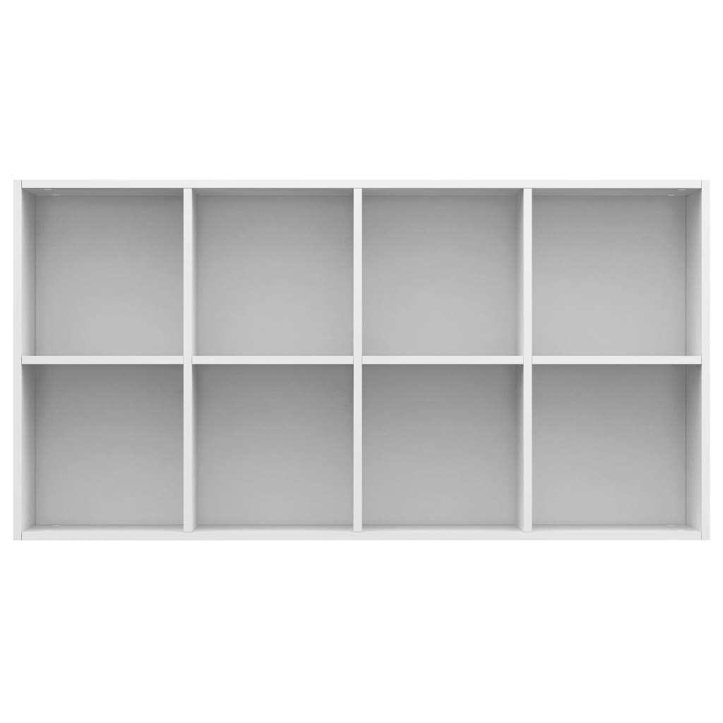 Bibliothèque/Buffet Blanc brillant 66x30x130 cm Bois ingénierie - XIOS