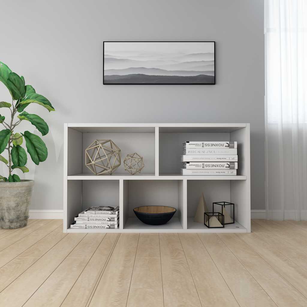 Bibliothèque/Buffet Blanc 50x25x80 cm Bois d’ingénierie - XIOS