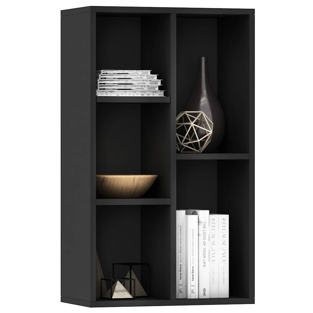 Bibliothèque/Buffet Noir 50x25x80 cm Bois d’ingénierie - XIOS