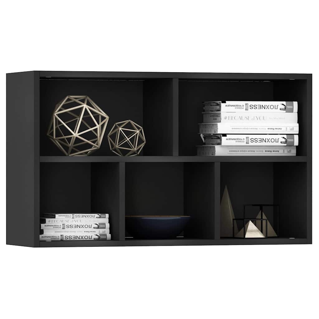 Bibliothèque/Buffet Noir 50x25x80 cm Bois d’ingénierie - XIOS