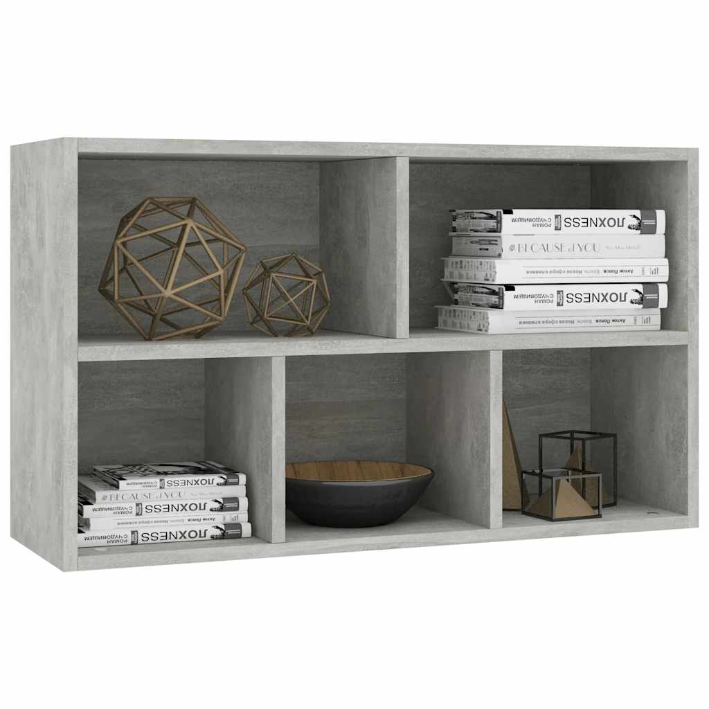Bibliothèque/Buffet Gris béton 50x25x80 cm Bois d’ingénierie - XIOS