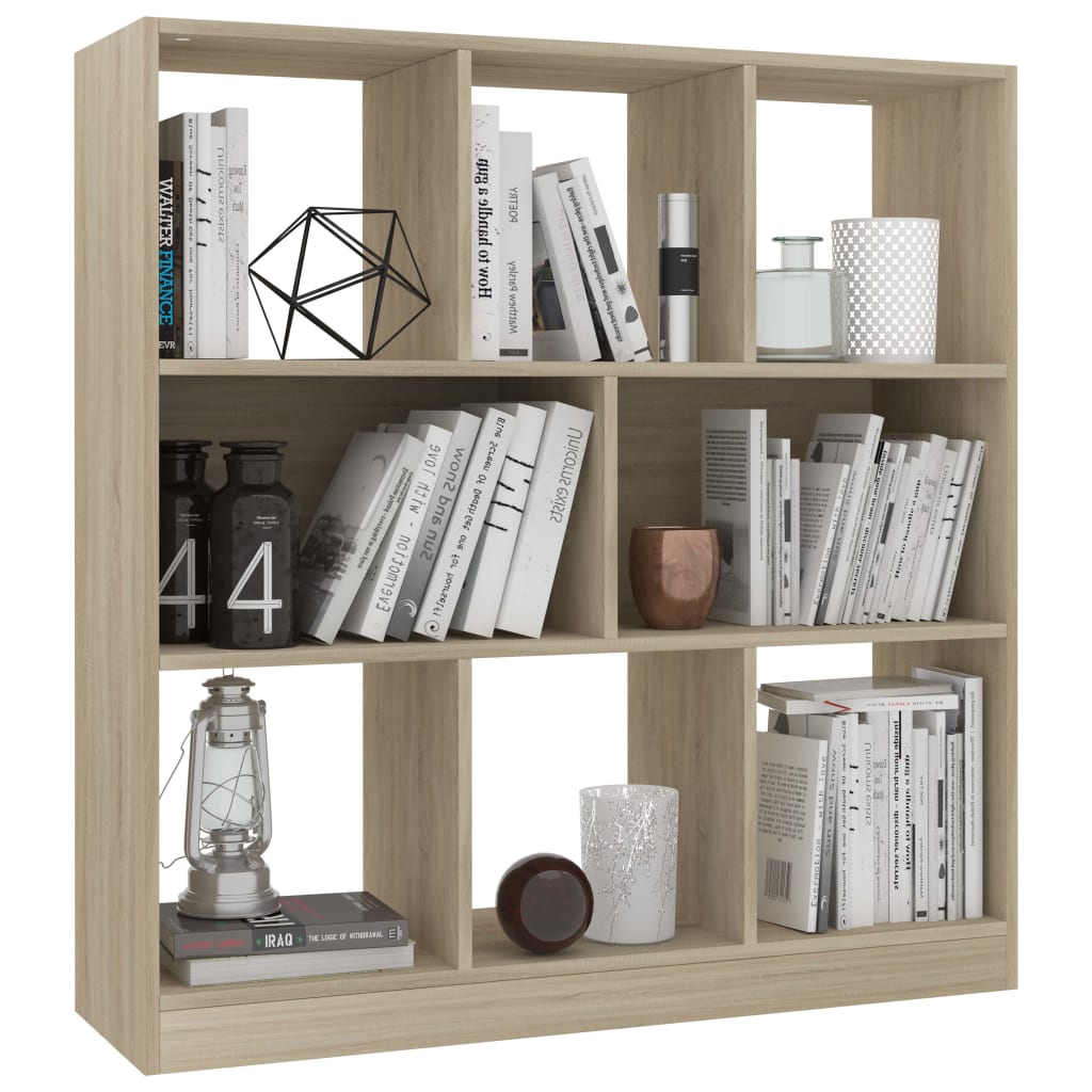 Bibliothèque Chêne sonoma 97,5x29,5x100 cm Bois d'ingénierie - XIOS