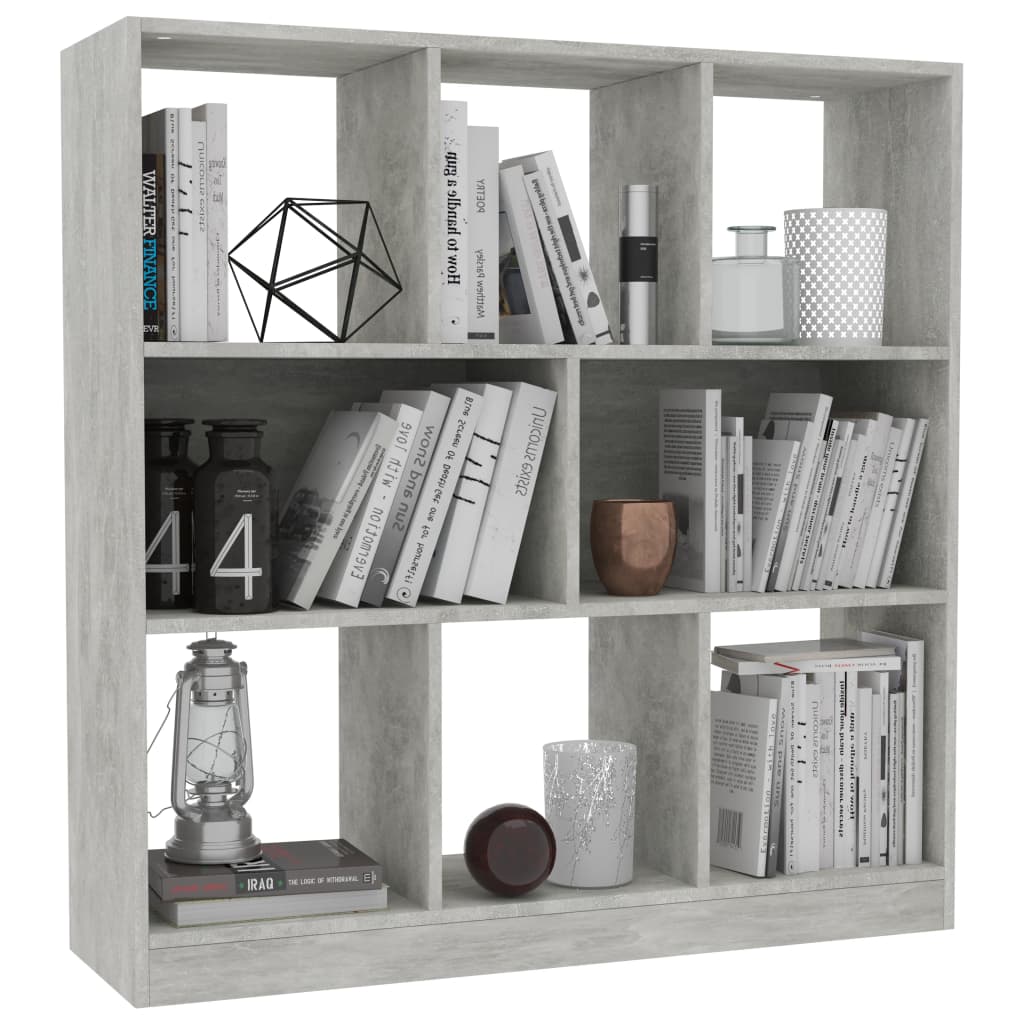 Bibliothèque Gris béton 97,5x29,5x100 cm Bois d'ingénierie - XIOS