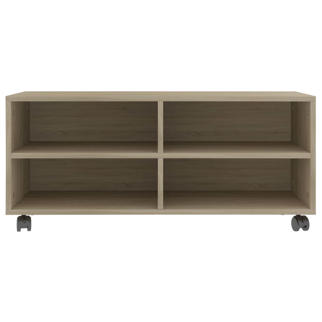 Meuble TV avec roulettes Chêne sonoma Bois d'ingénierie - XIOS