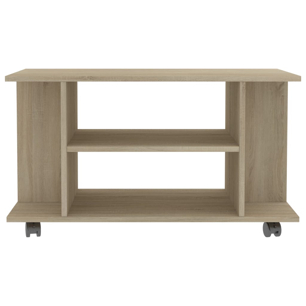 Meuble TV et roulettes chêne sonoma 80x40x45 cm bois ingénierie - XIOS