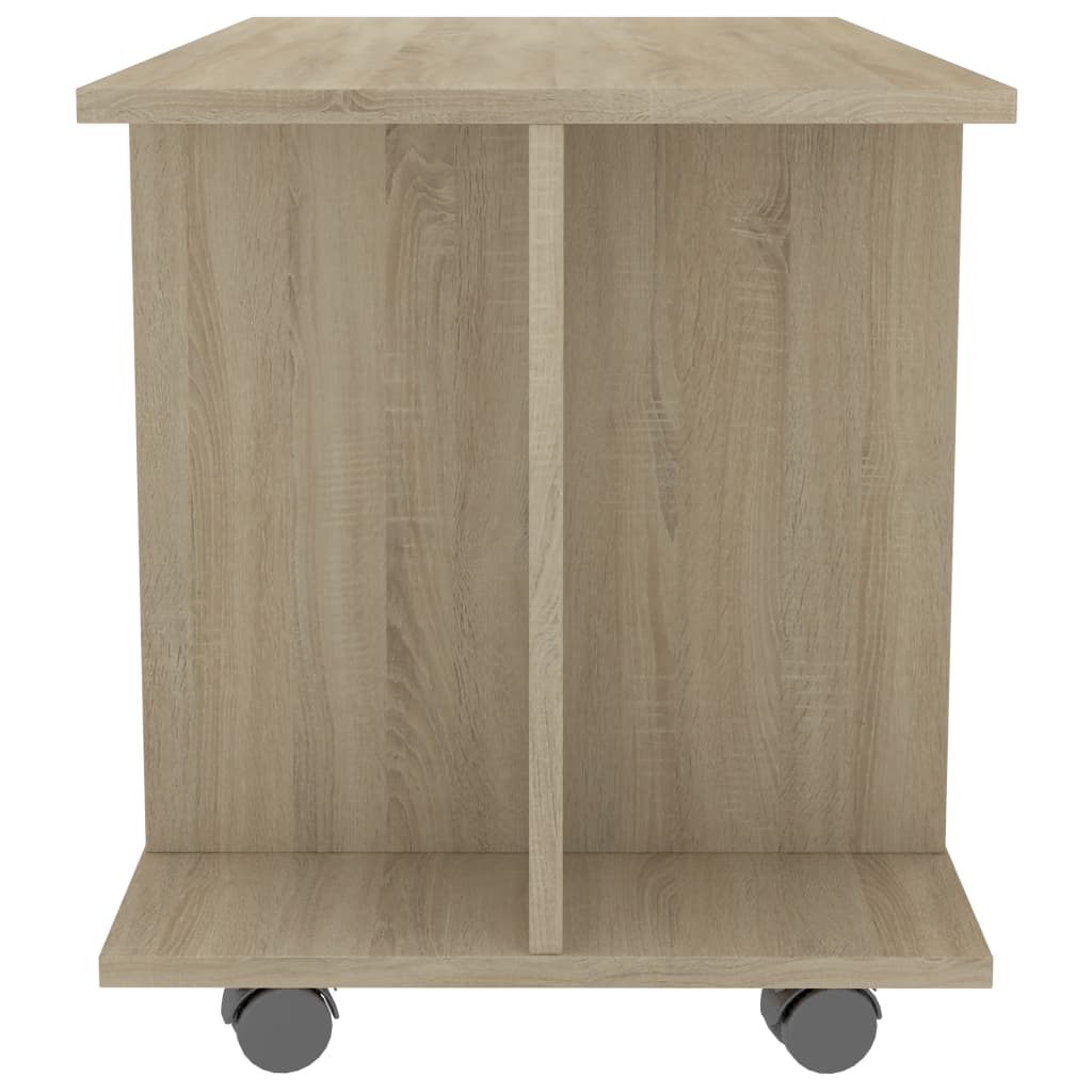 Meuble TV et roulettes chêne sonoma 80x40x45 cm bois ingénierie - XIOS