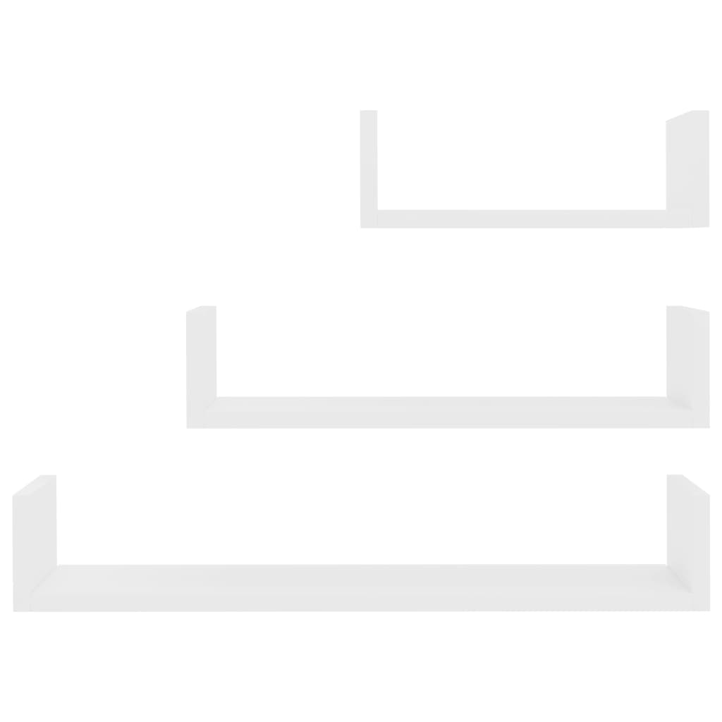 Étagères murales 3 pcs Blanc Bois d'ingénierie - XIOS