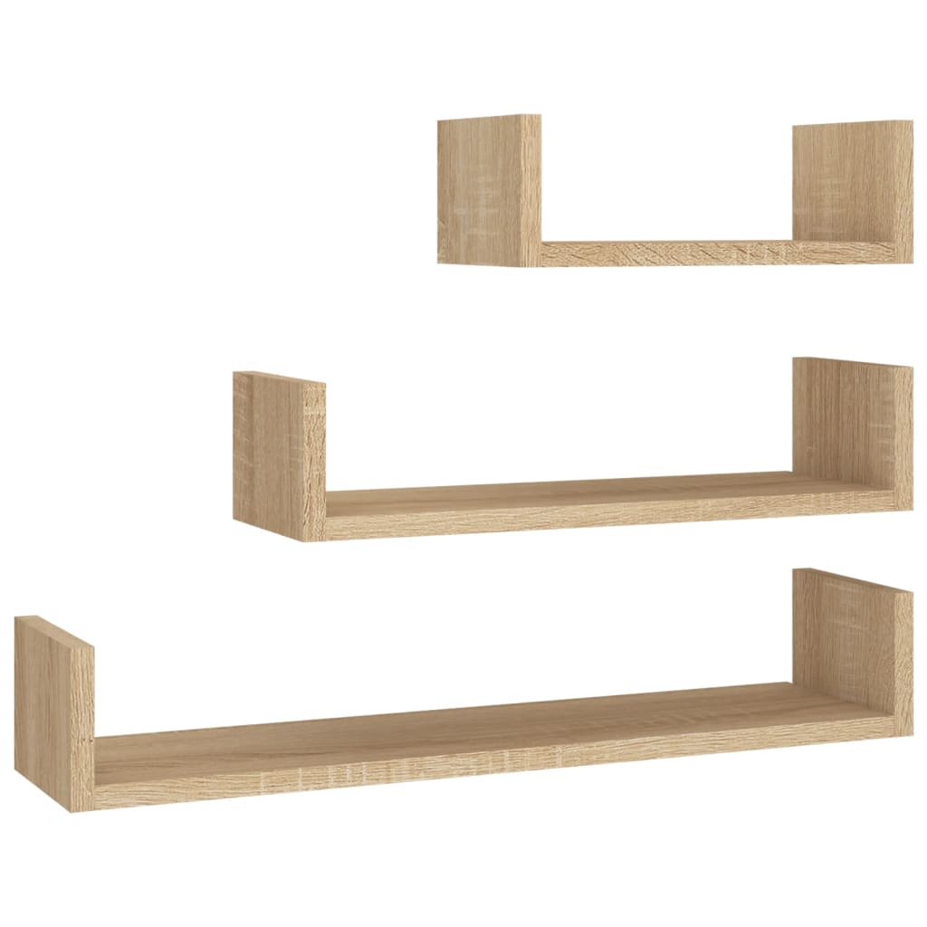 Étagères murales 3 pcs Chêne sonoma Bois d'ingénierie - XIOS