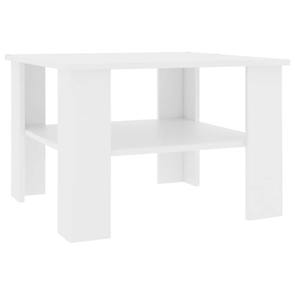Table basse Blanc 60x60x42 cm Bois d’ingénierie - XIOS