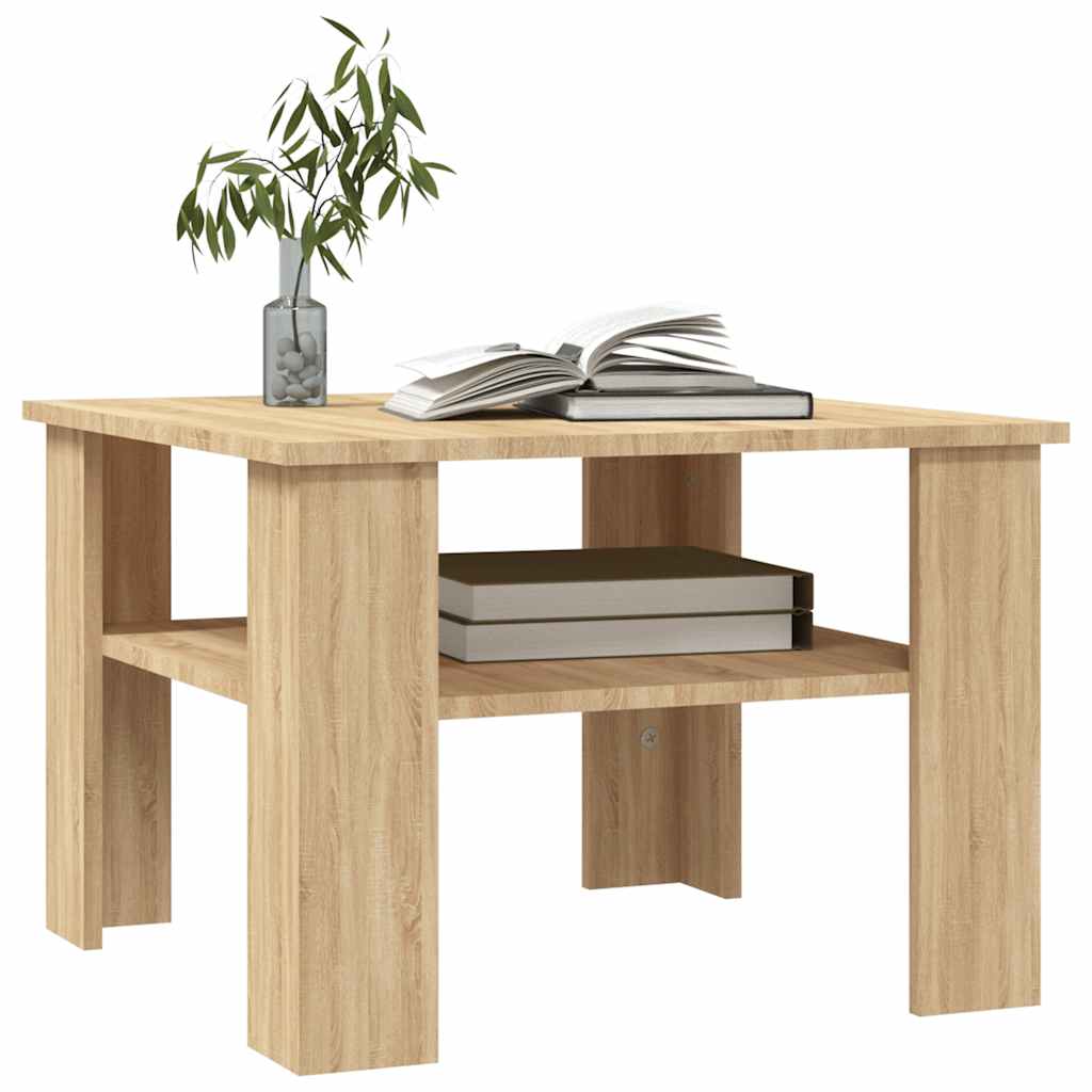 Table basse Chêne sonoma 60x60x42 cm Bois d’ingénierie - XIOS