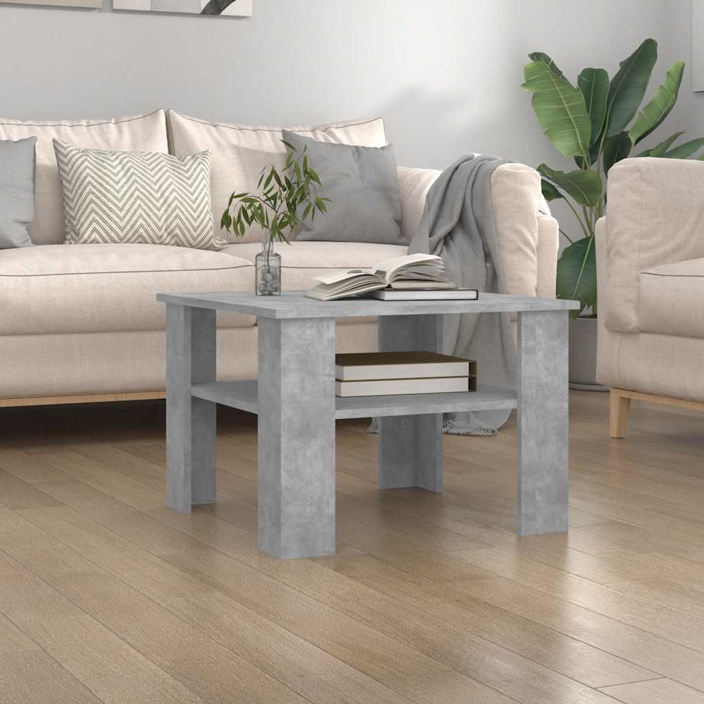 Table basse Gris béton 60x60x42 cm Bois d’ingénierie - XIOS