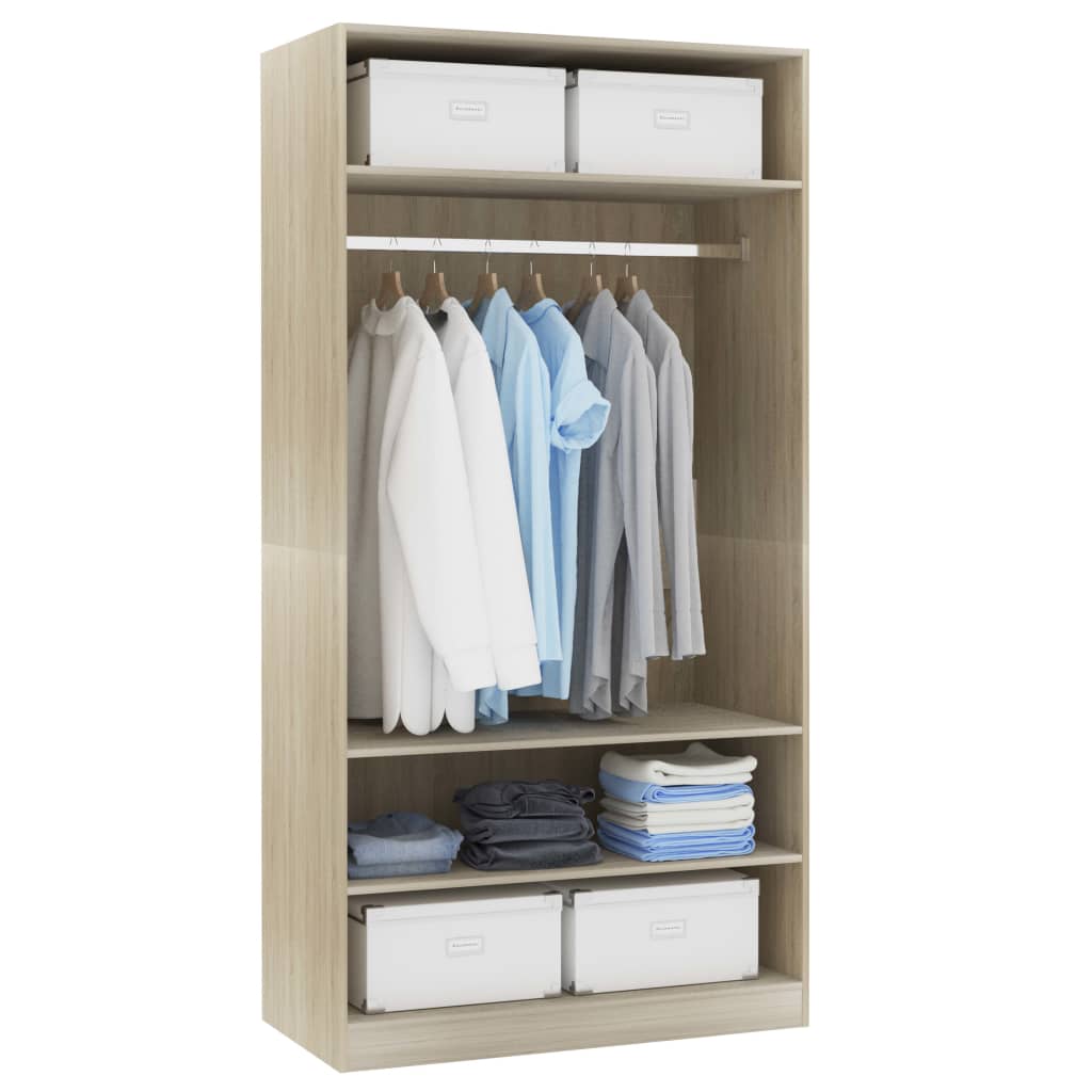 Garde-robe Chêne sonoma 100x50x200 cm Bois d'ingénierie - XIOS