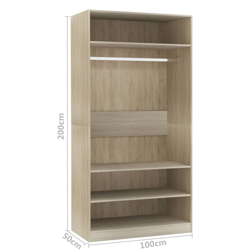 Garde-robe Chêne sonoma 100x50x200 cm Bois d'ingénierie - XIOS