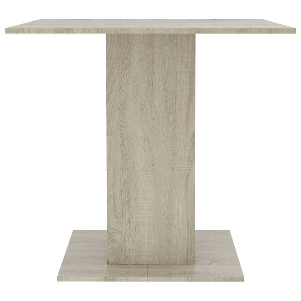 Table à dîner Blanc et chêne sonoma 80 x 80 x 75 cm Aggloméré