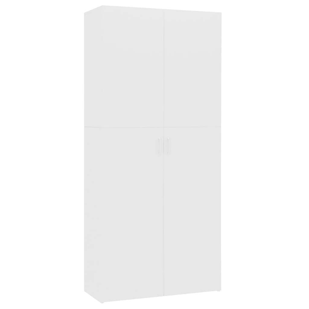 Armoire à chaussures Blanc 80 x 35,5 x 180 cm Bois d'ingénierie