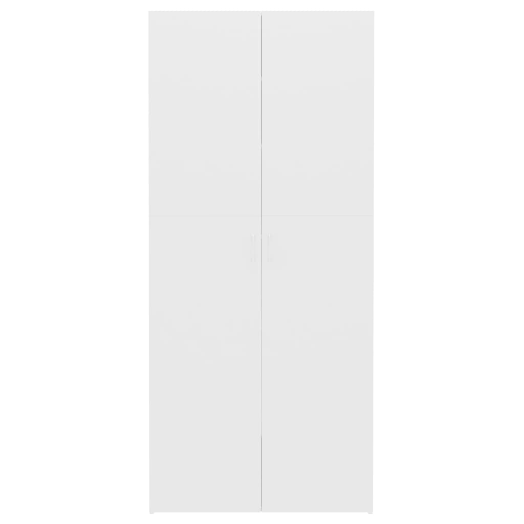 Armoire à chaussures Blanc 80 x 35,5 x 180 cm Bois d'ingénierie