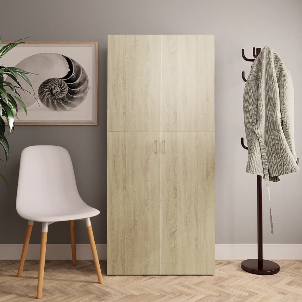 Armoire à chaussures Chêne sonoma 80x35,5x180cm Bois ingénierie - XIOS