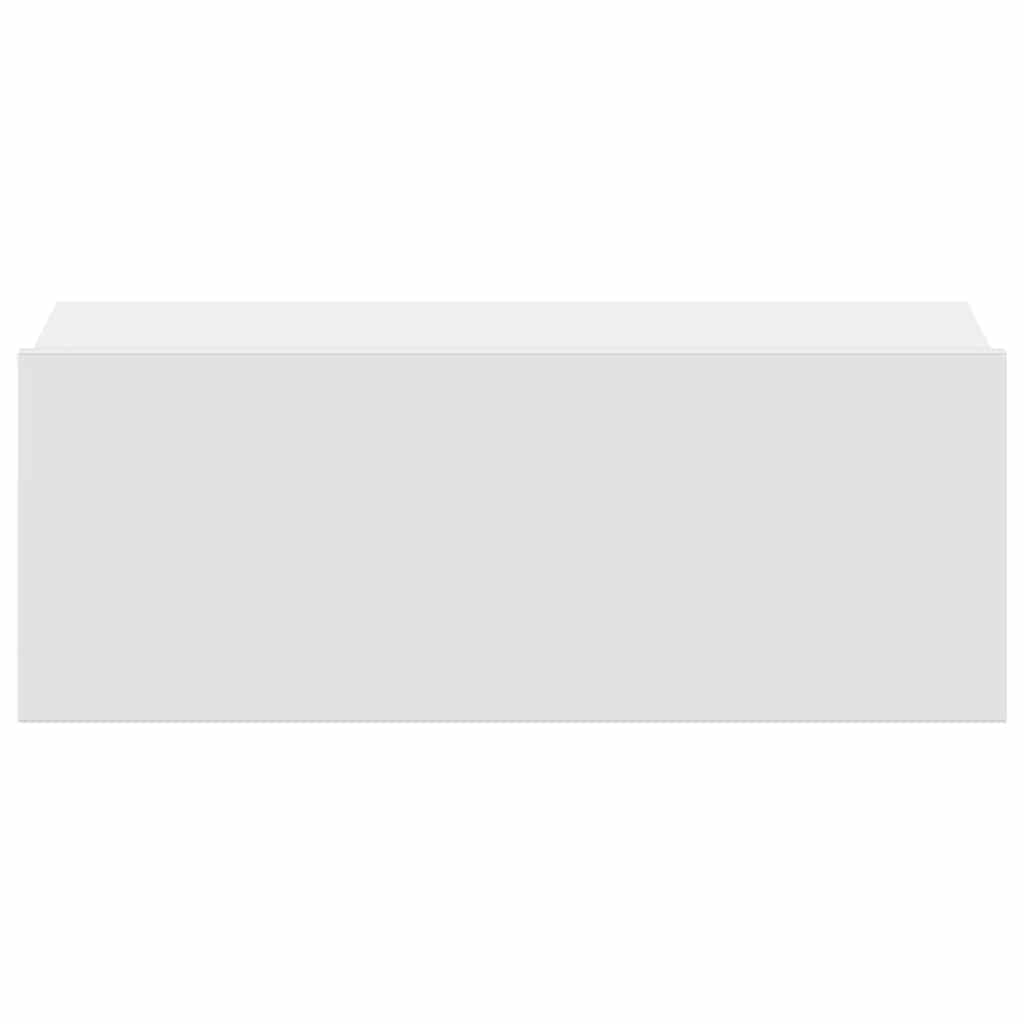 Table de chevet flottante Blanc 40x30x15 cm Bois d'ingénierie - XIOS