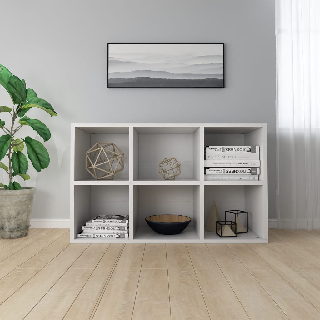 Bibliothèque/Buffet blanc 66x30x98 cm bois d'ingénierie - XIOS