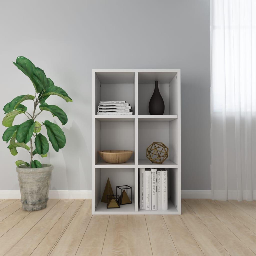 Bibliothèque/Buffet blanc 66x30x98 cm bois d'ingénierie - XIOS