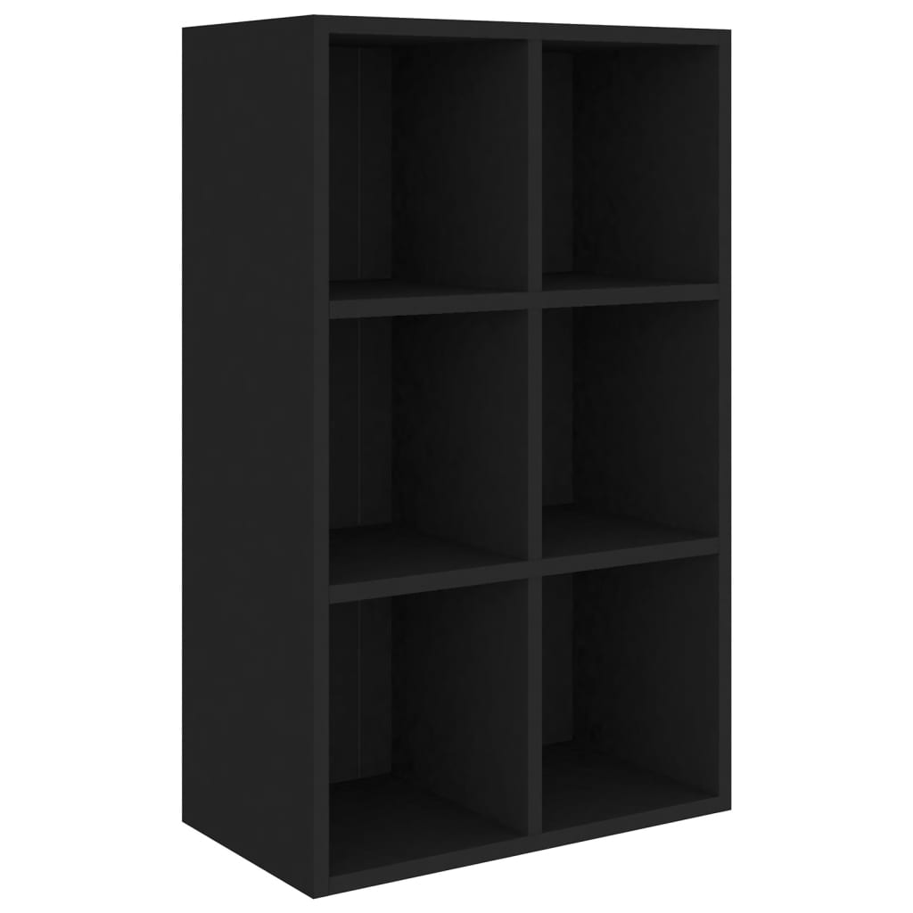 Bibliothèque/Buffet noir 66x30x98 cm bois d'ingénierie - XIOS