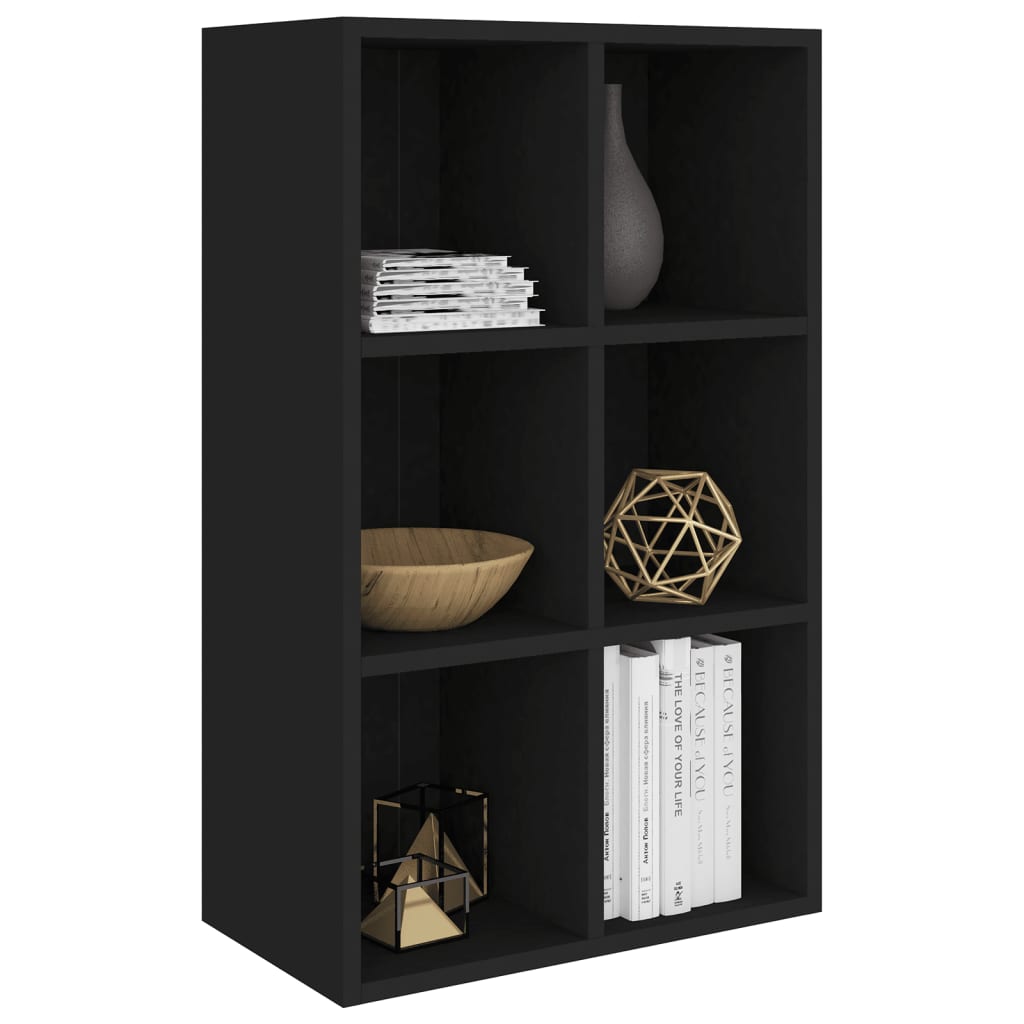 Bibliothèque/Buffet noir 66x30x98 cm bois d'ingénierie - XIOS