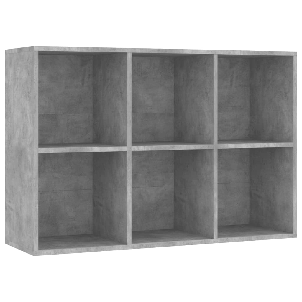 Bibliothèque/Buffet gris béton 66x30x98 cm bois d'ingénierie - XIOS