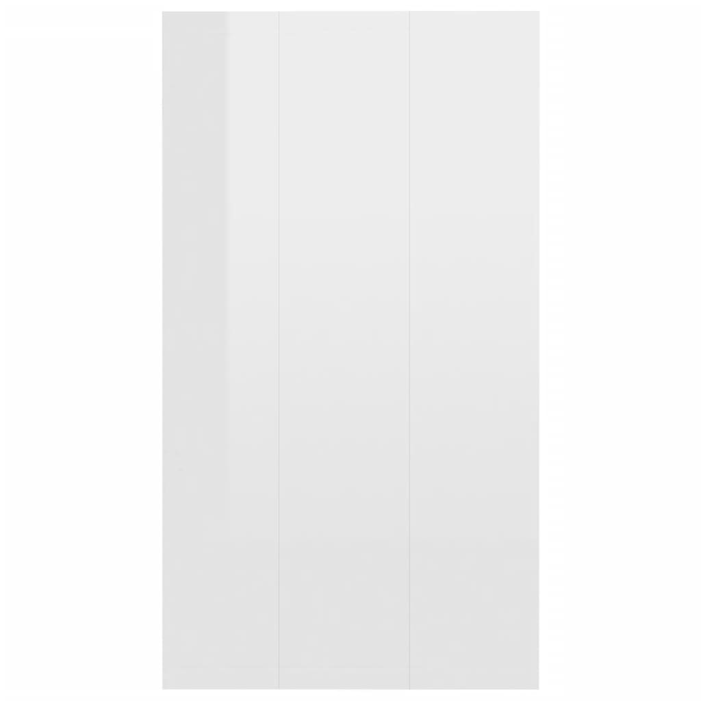 Bibliothèque/buffet blanc brillant 66x30x98cm bois d'ingénierie - XIOS