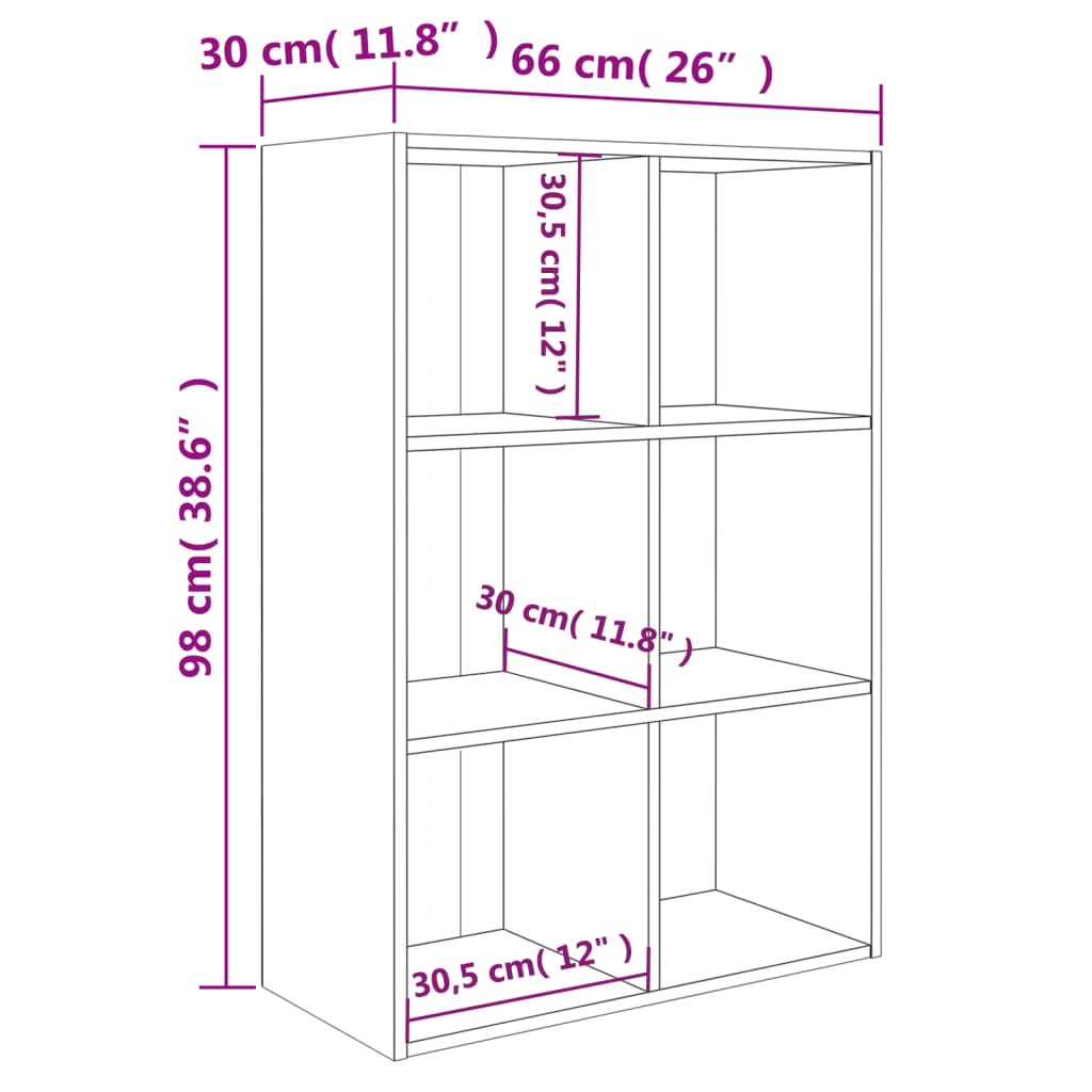 Bibliothèque/buffet blanc brillant 66x30x98cm bois d'ingénierie - XIOS