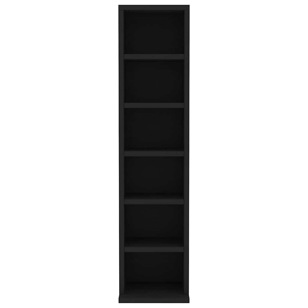Armoire à CD Noir 21x20x88 cm Bois d'ingénierie - XIOS