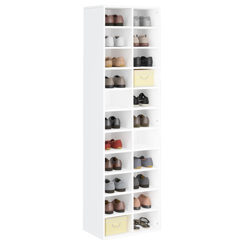 Armoire à chaussures Blanc 54x34x183 cm Bois d'ingénierie - XIOS