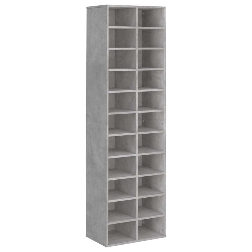 Armoire à chaussures gris béton 54x34x183 cm bois d'ingénierie - XIOS