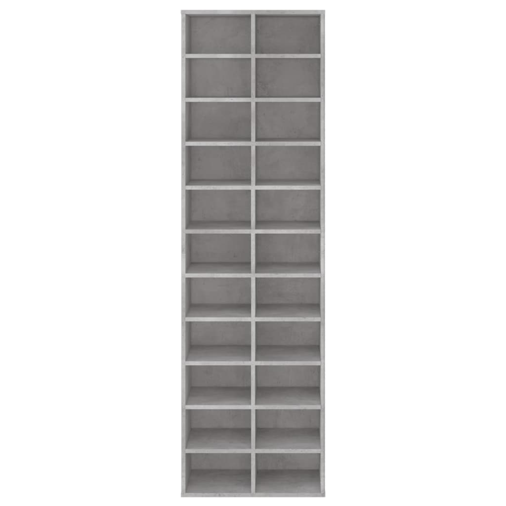 Armoire à chaussures gris béton 54x34x183 cm bois d'ingénierie - XIOS