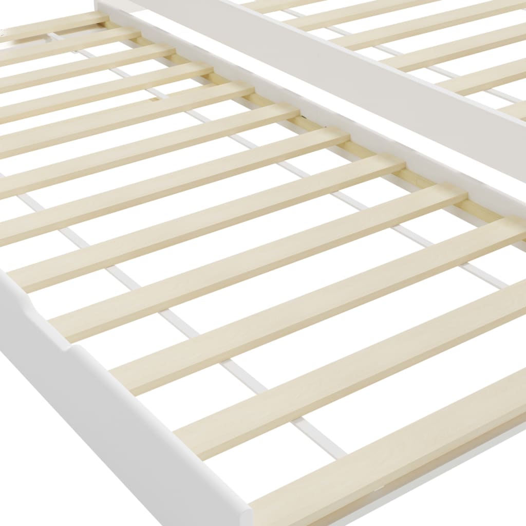 Cadre de lit extensible sans matelas blanc bois de pin 90x200cm - XIOS