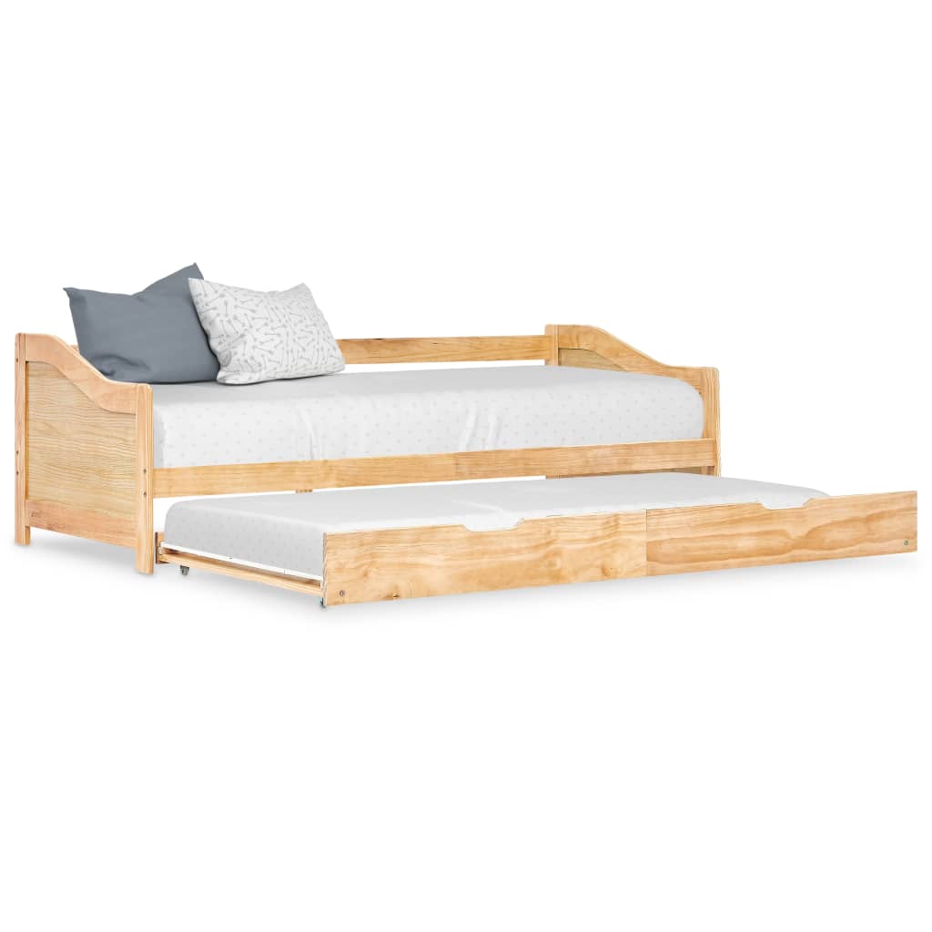 Cadre de lit extensible sans matelas bois de pin 90x200 cm - XIOS