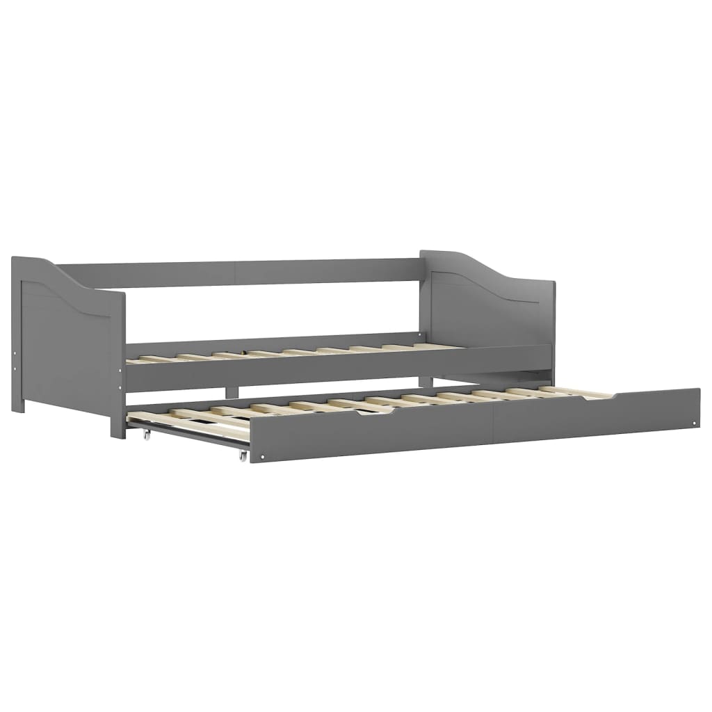 Cadre de lit extensible sans matelas gris 90x200 cm - XIOS