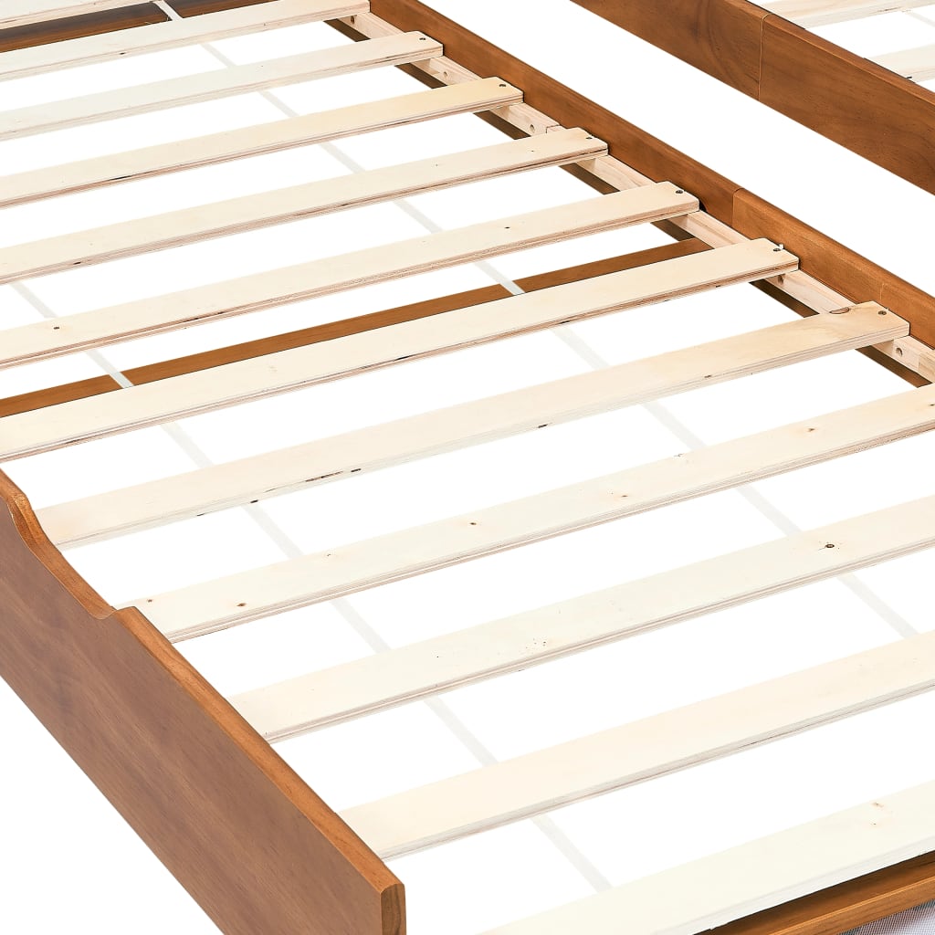 Cadre de lit extensible sans matelas marron miel 90x200 cm - XIOS