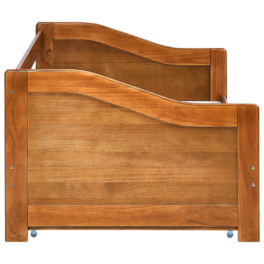 Cadre de lit extensible sans matelas marron miel 90x200 cm - XIOS
