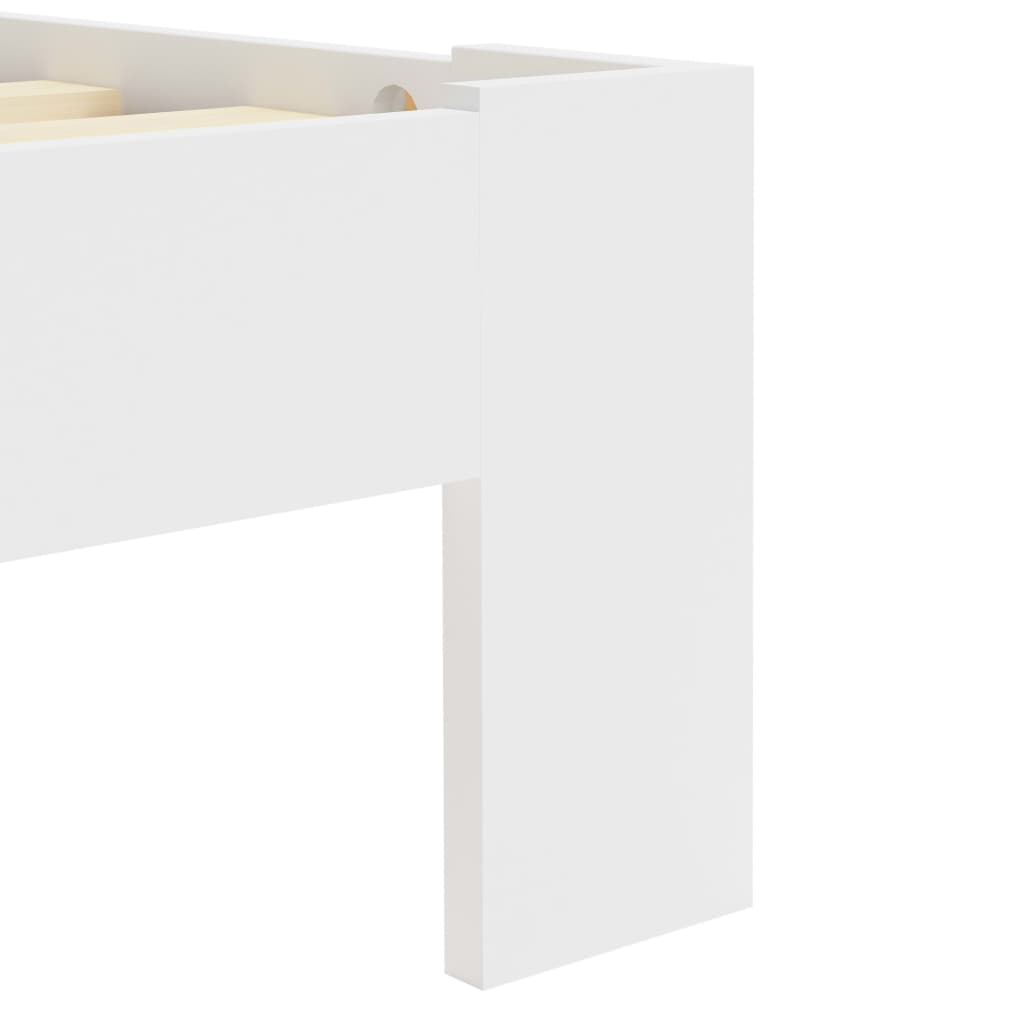 Cadre de lit sans matelas blanc 180x200 cm bois massif de pin - XIOS