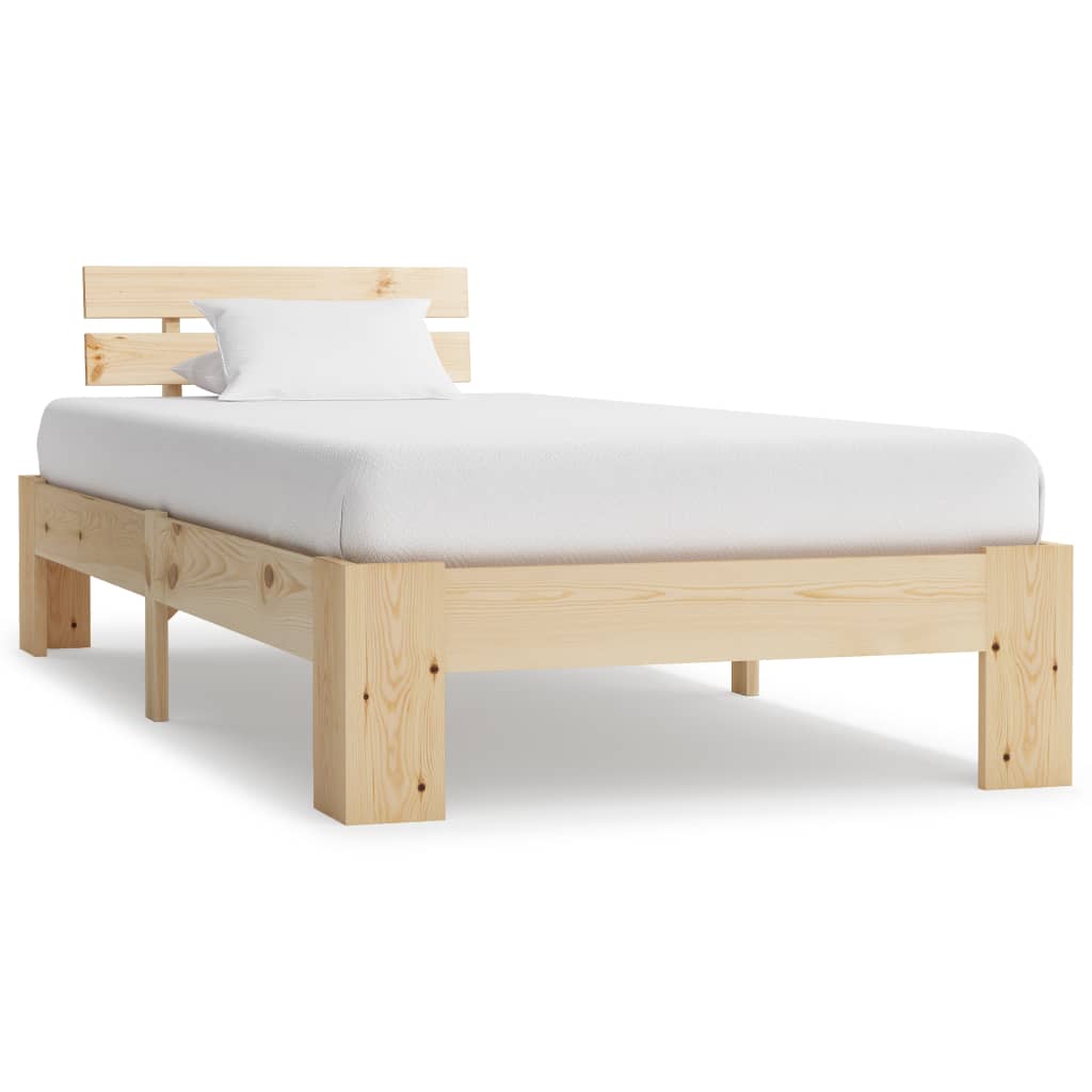 Cadre de lit sans matelas bois massif de pin 100x200 cm - XIOS