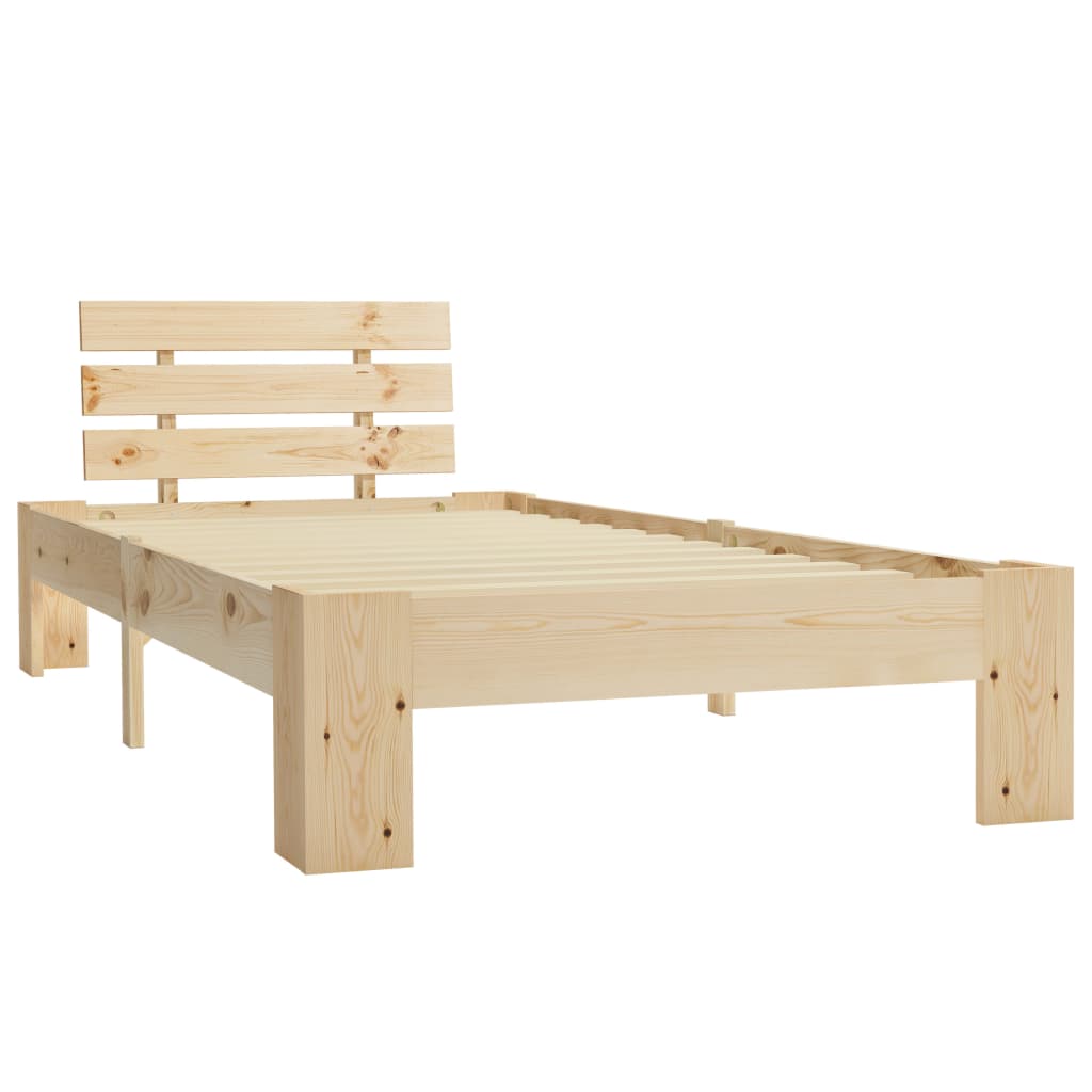 Cadre de lit sans matelas bois massif de pin 100x200 cm - XIOS