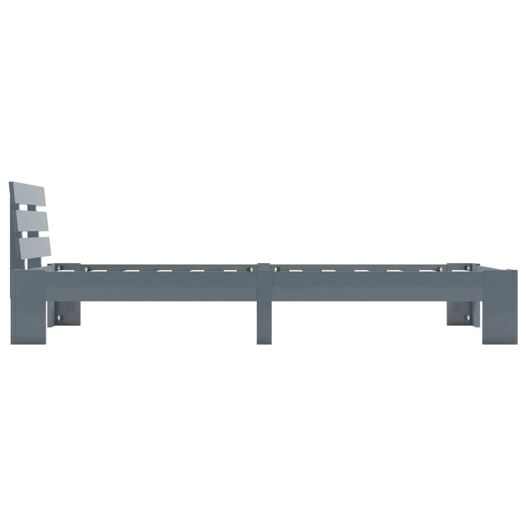 Cadre de lit sans matelas gris bois de pin massif 90x200 cm - XIOS