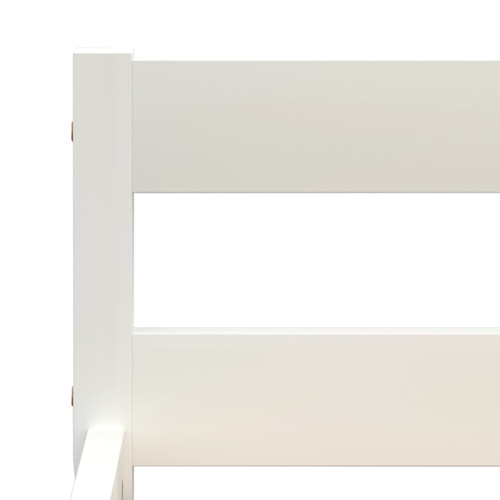 Cadre de lit sans matelas blanc bois de pin massif 90x200 cm - XIOS