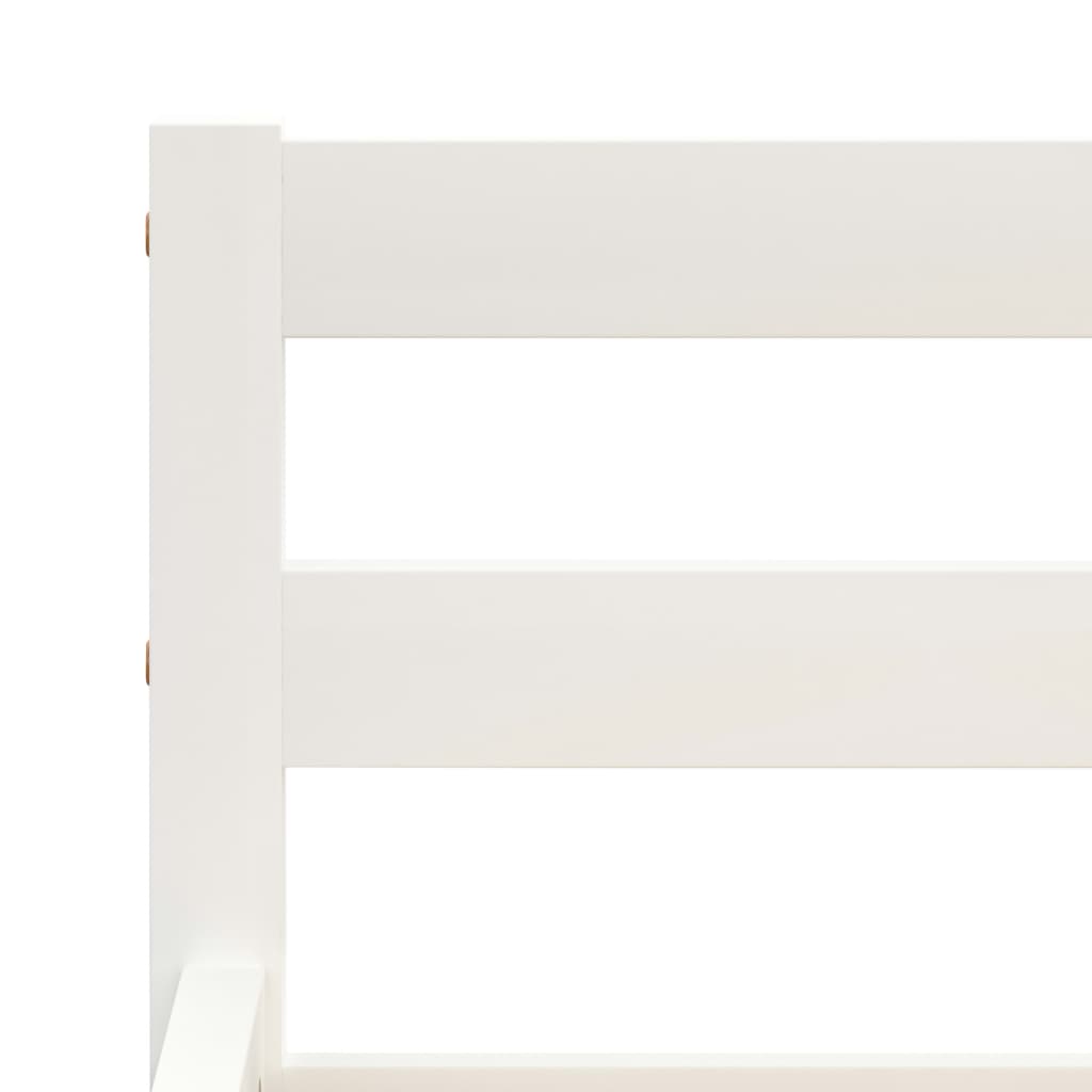Cadre de lit sans matelas blanc bois de pin massif 160x200 cm - XIOS